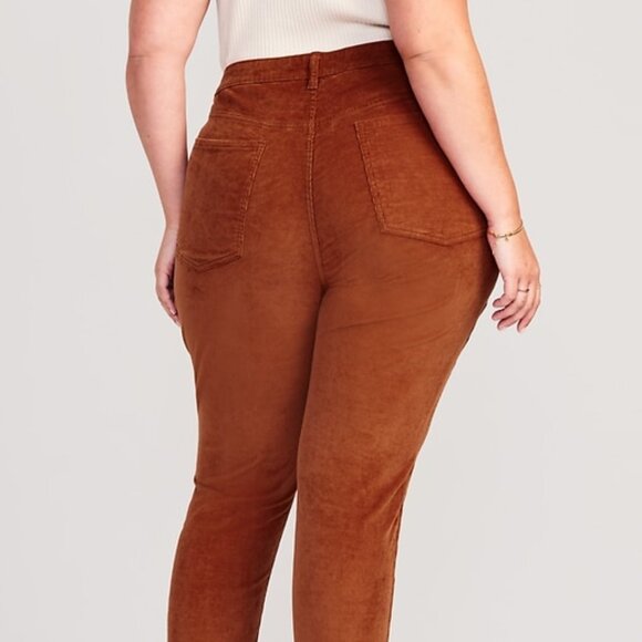 Old Navy High-Waisted OG Straight Corduroy Ankle Pants, Size 16, Red Dirt - Picture 2 of 5